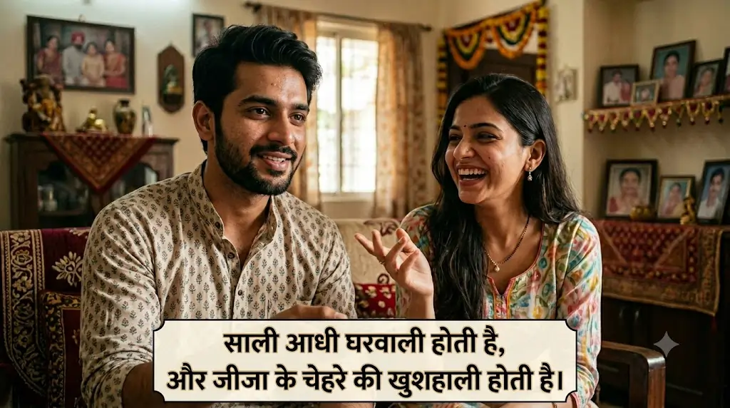 2 Line Jija Sali Shayari in Hindi