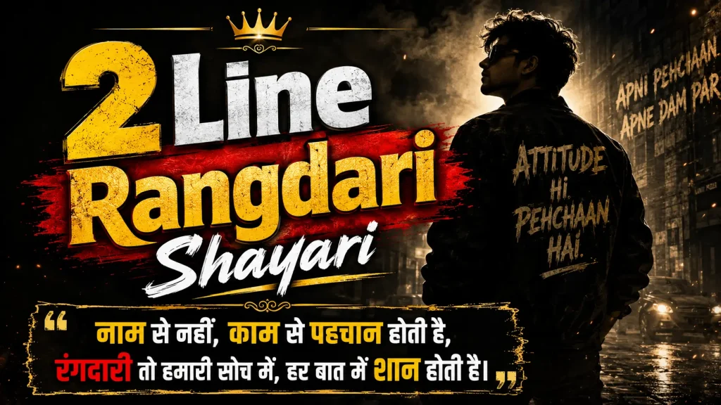 2 Line Rangdari Shayari