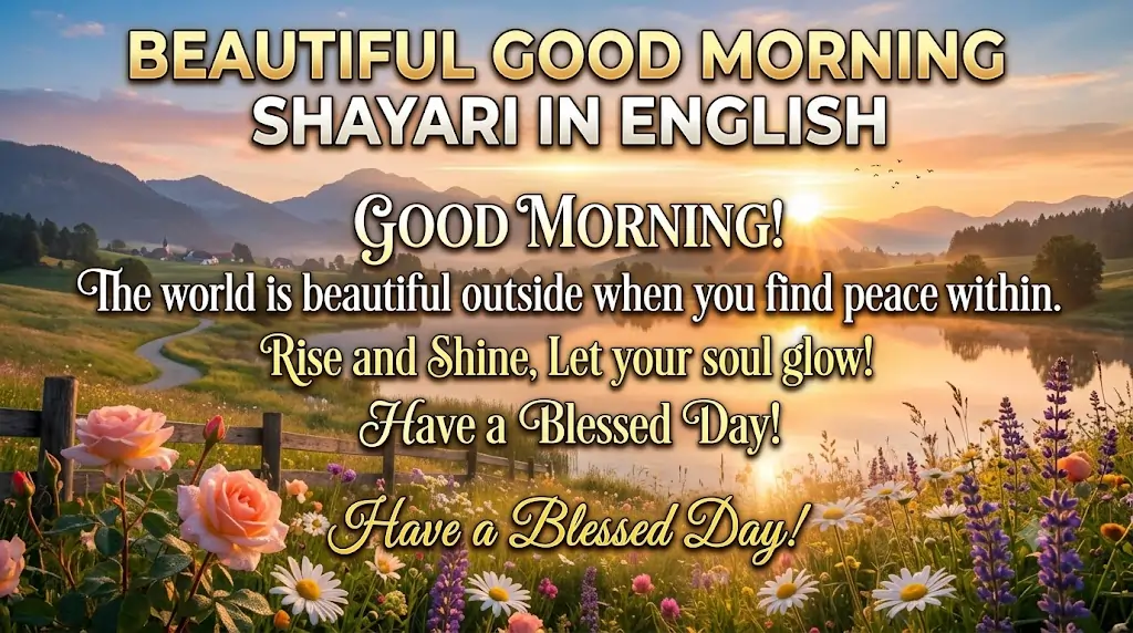 Beautiful Good Morning Shayari in English