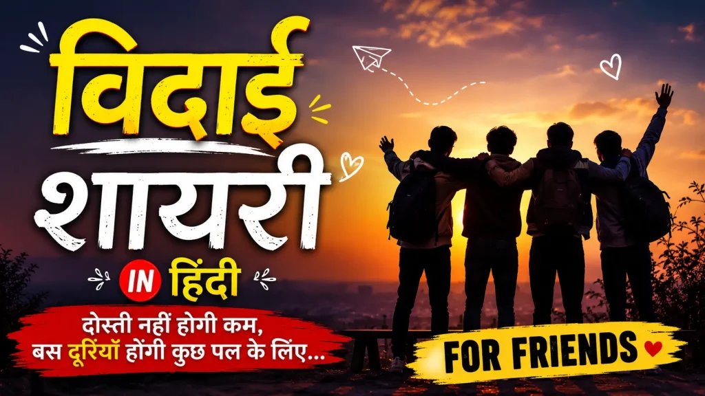 Farewell Shayari in Hindi for Friends
