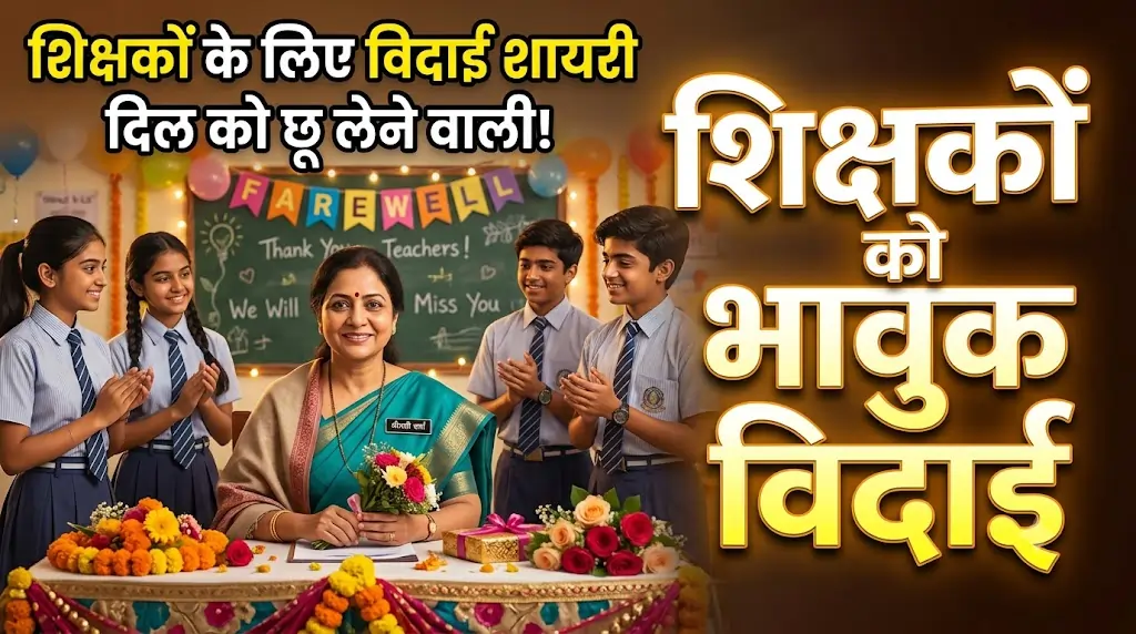 Farewell Shayari in Hindi for Teachers