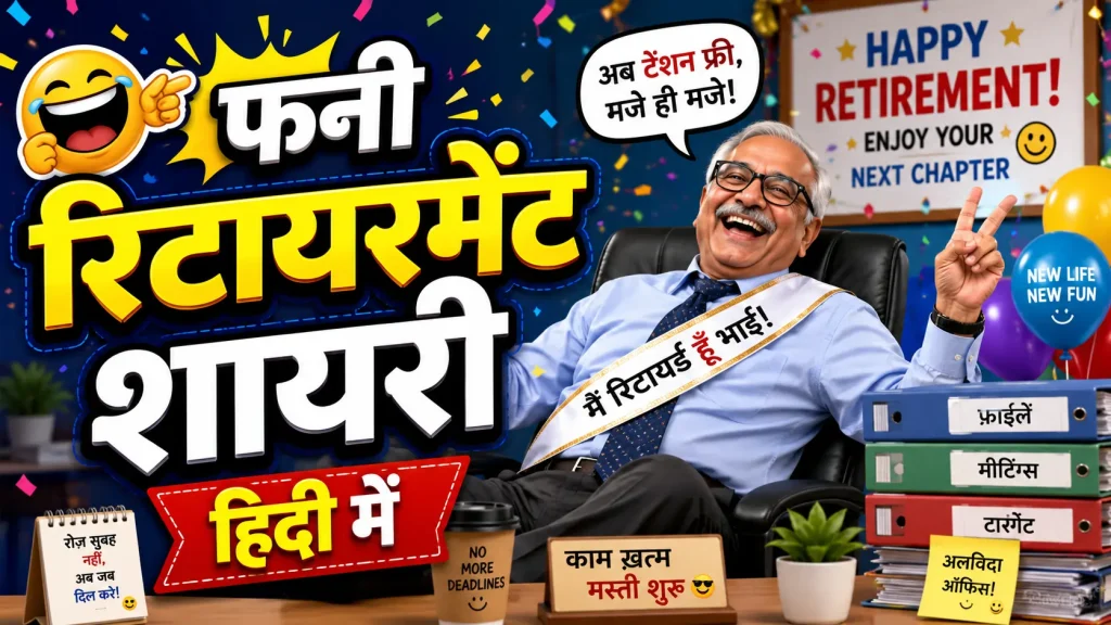 Funny Retirement Shayari in Hindi