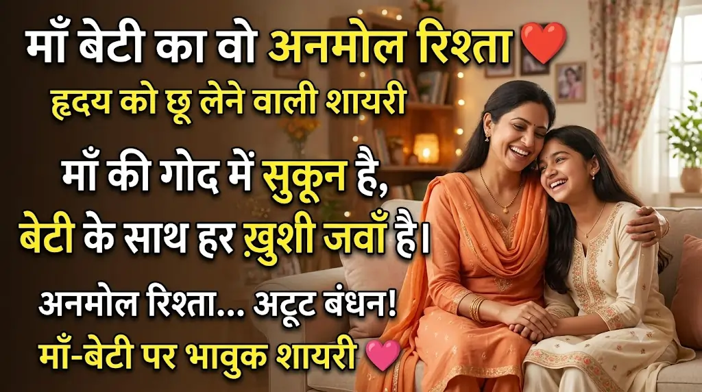 Heart Touching Maa Beti Par Shayari in Hindi