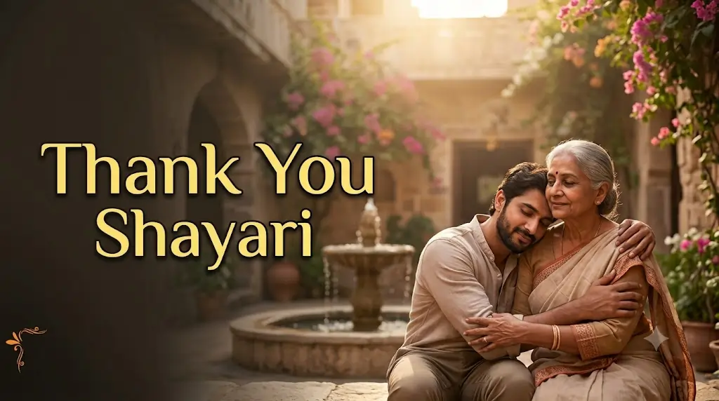 Heart Touching Thank You Shayari – दिल से धन्यवाद शायरी