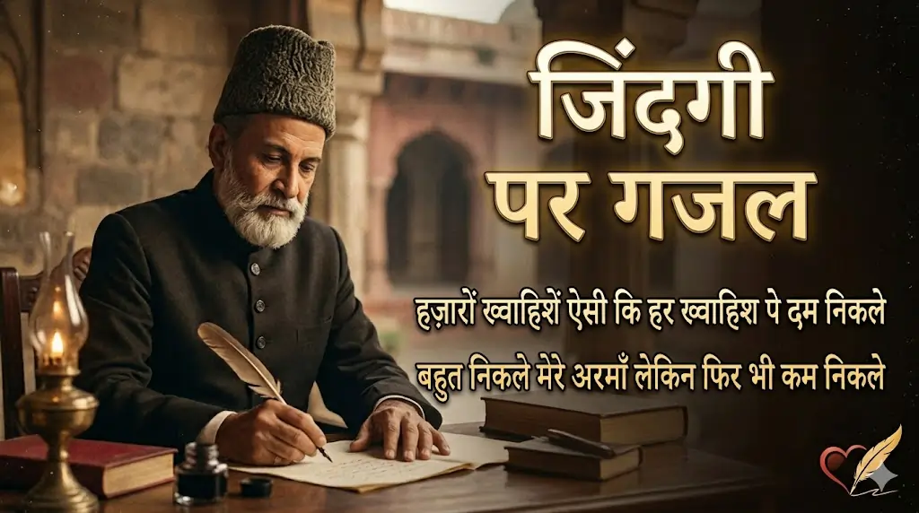 Mirza Ghalib Shayari on Life in hindi