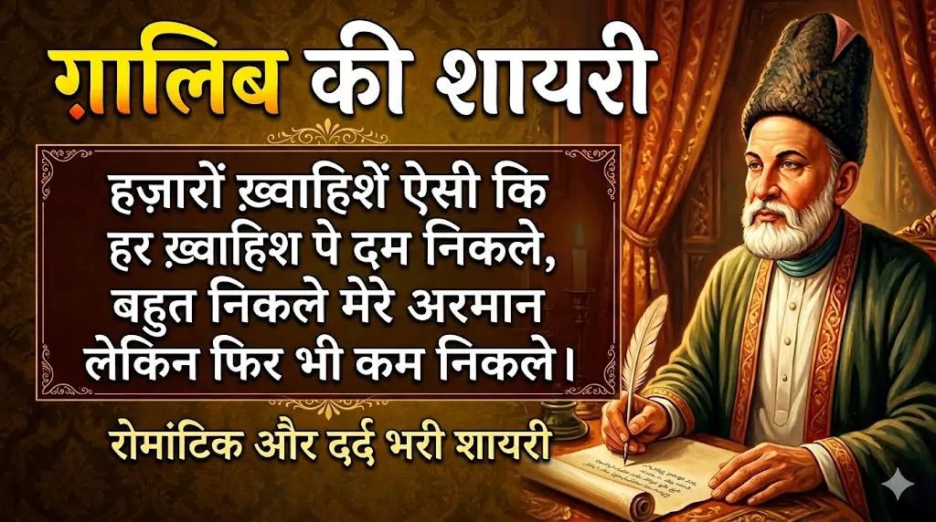 Best Mirza Ghalib Urdu Shayari in Hindi