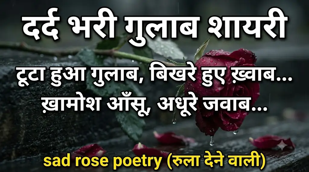 Sad Rose Shayari In Hindi