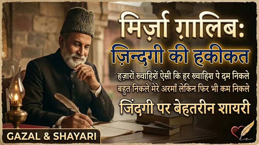 जिंदगी पर मिर्ज़ा ग़ालिब की शायरी