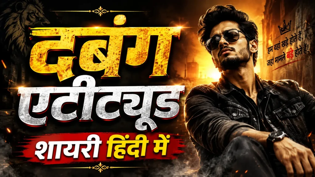 Dabang Attitude Shayari in Hindi