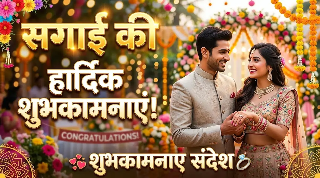 सगाई की शुभकामनाएं संदेश