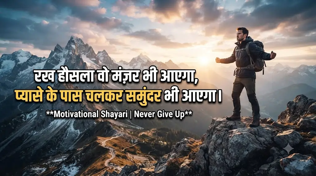 2 लाइन हौसला शायरी हिंदी में