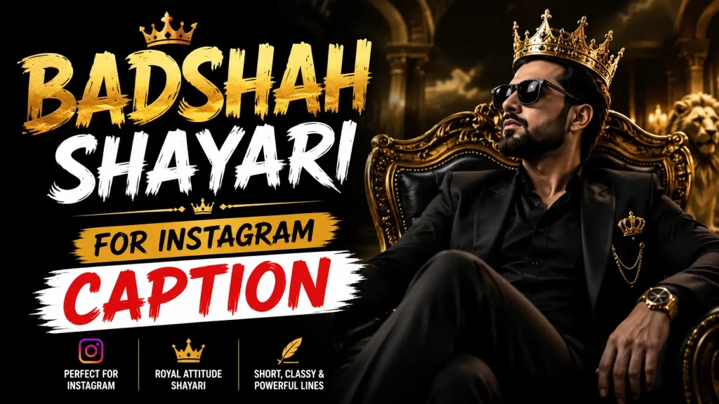 Badshah Shayari for Instagram Caption