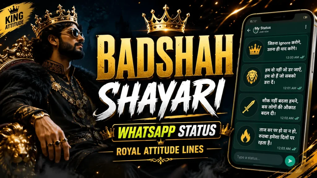 Badshah Shayari for WhatsApp Status