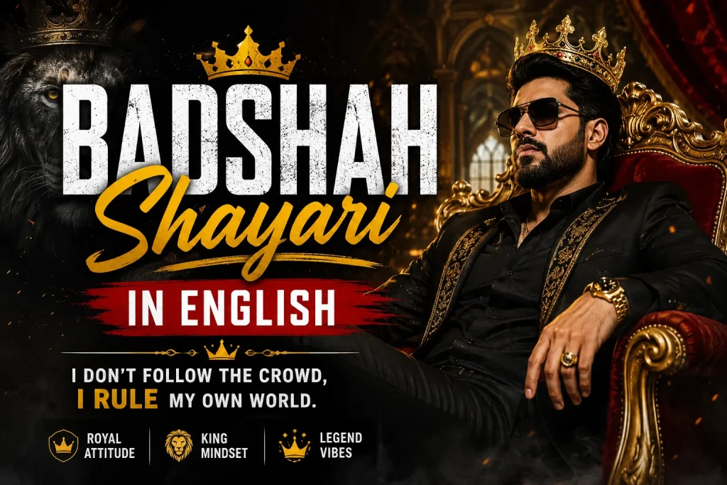 Badshah Shayari in English
