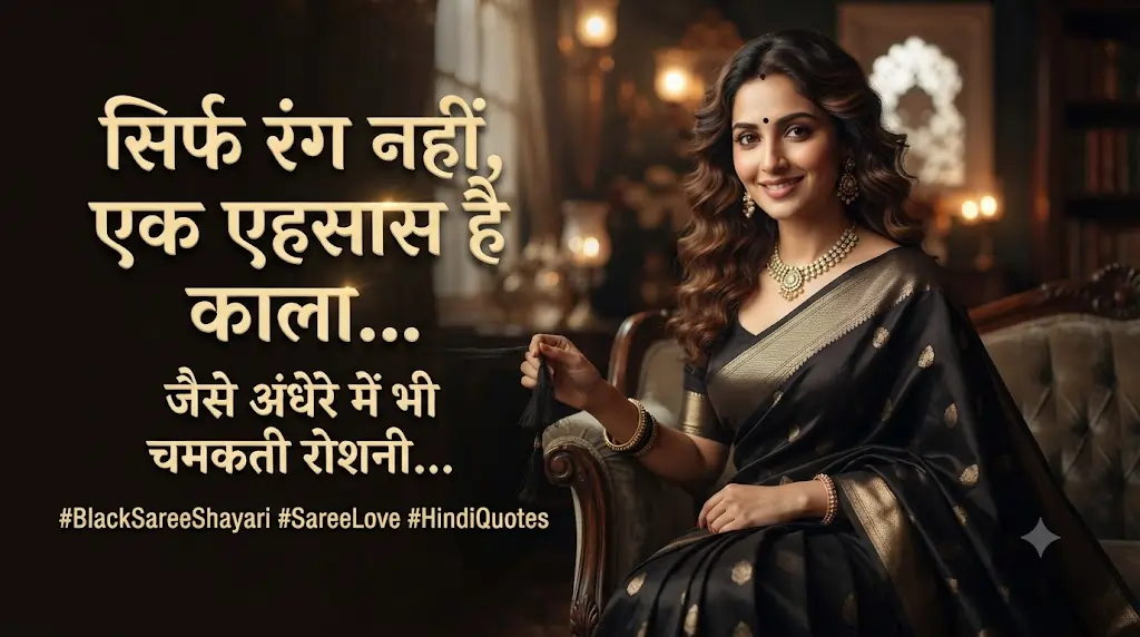 Black Saree Shayari in Hindi