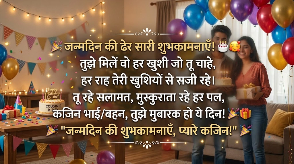 Cousin Birthday Shayari in Hindi