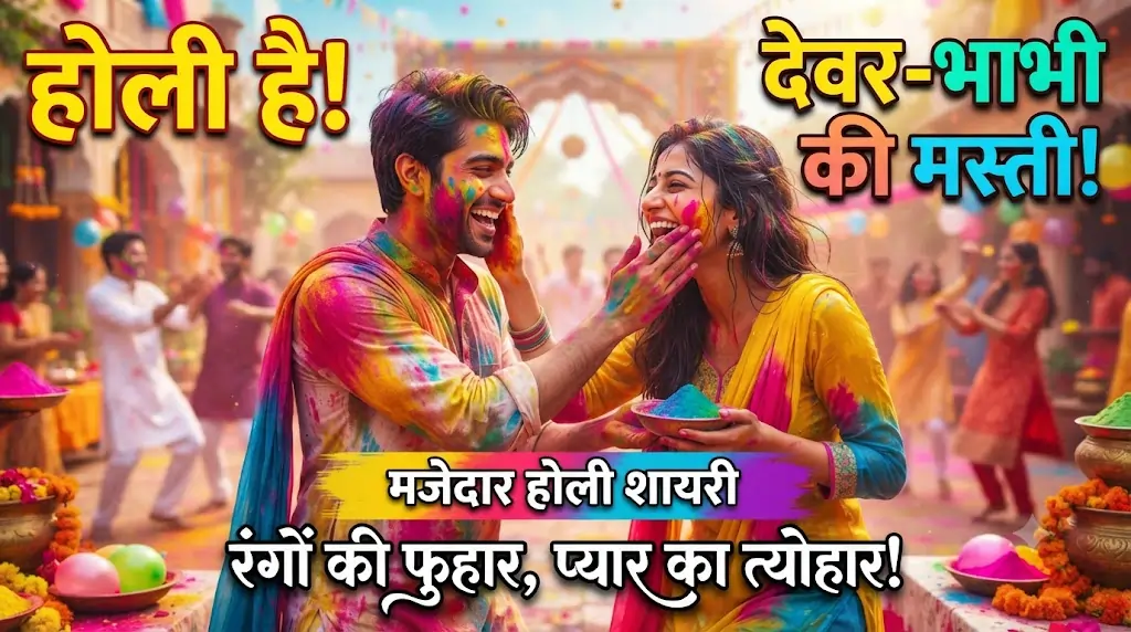 Devar Bhabhi Holi Shayari in Hindi