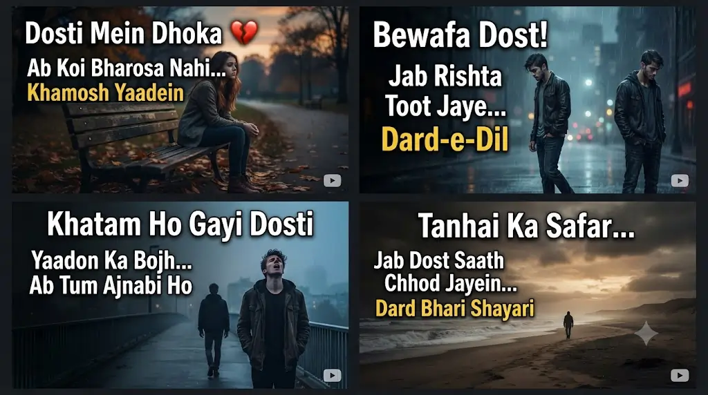 Best Friendship Breakup Shayari in Roman Hindi
