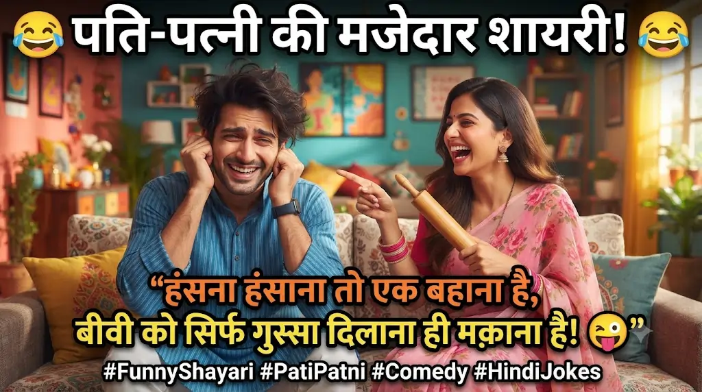 Funny Pati Patni Shayari in Hindi