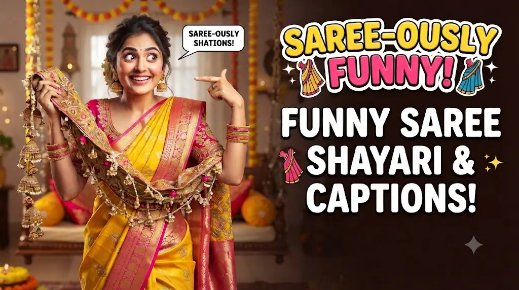 Funny Saree Shayari and Captions
