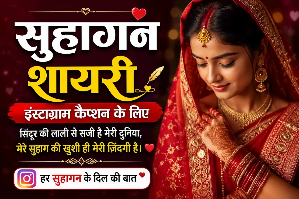 सुहागन शायरी के लिए इंस्टाग्राम कैप्शन