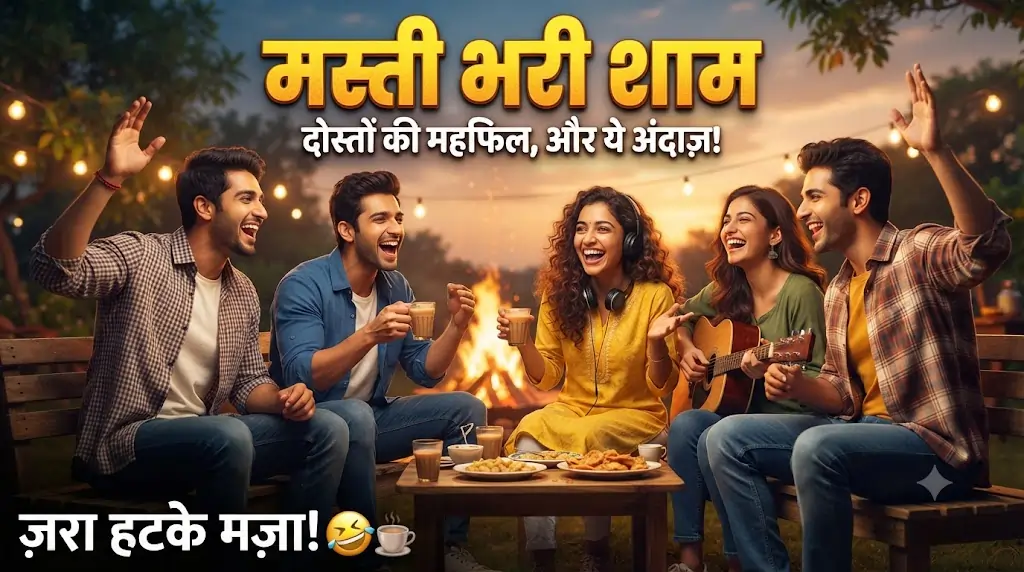 Masti Shayari in Hindi: मस्ती, मज़ाक और दोस्तों के लिए मजेदार शायरी