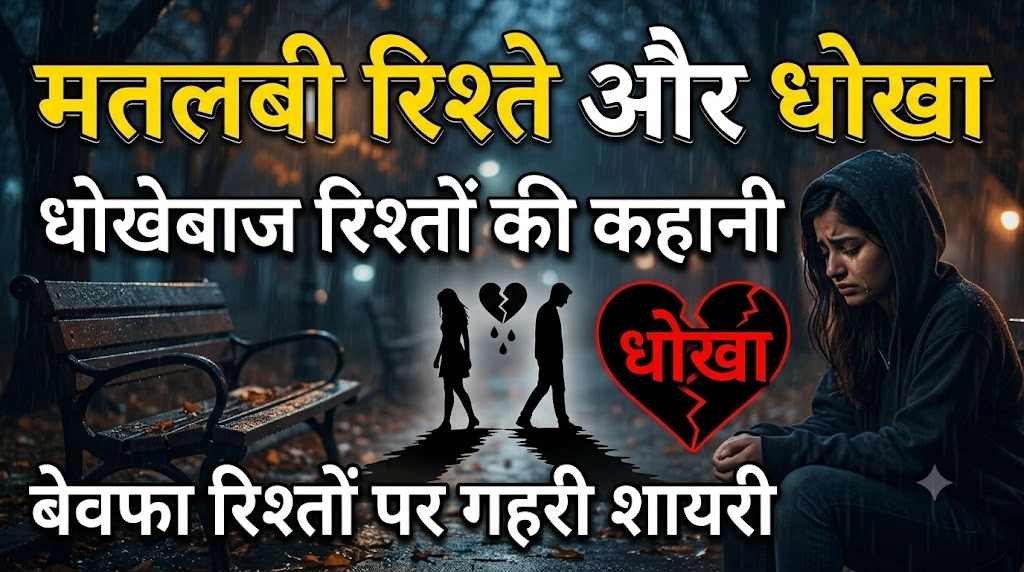 मतलबी रिश्तों और धोखे पर शायरी