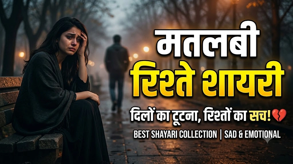 Matlabi Rishte Shayari in Hindi: झूठे और स्वार्थी रिश्तों पर दर्द भरी शायरी