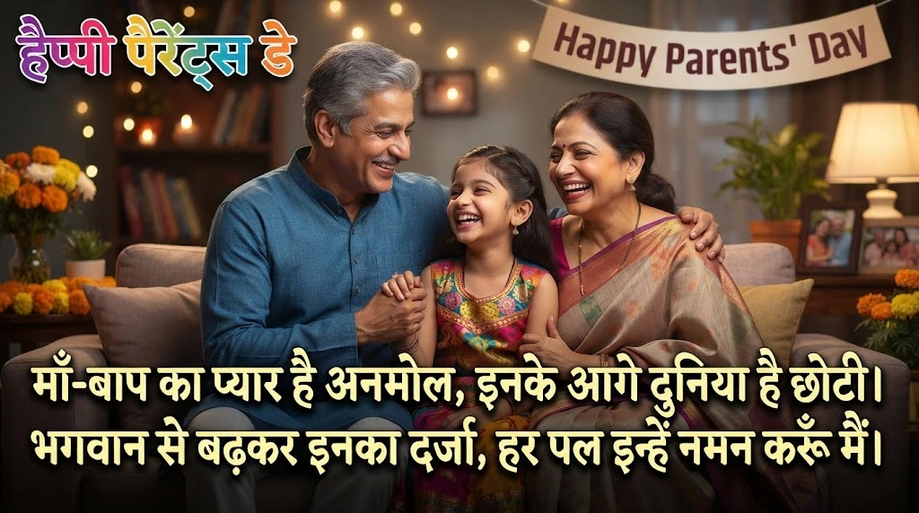 माता-पिता दिवस के लिए हिंदी शायरी