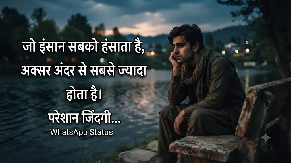 व्हाट्सएप स्टेटस के लिए परेशान जिंदगी शायरी