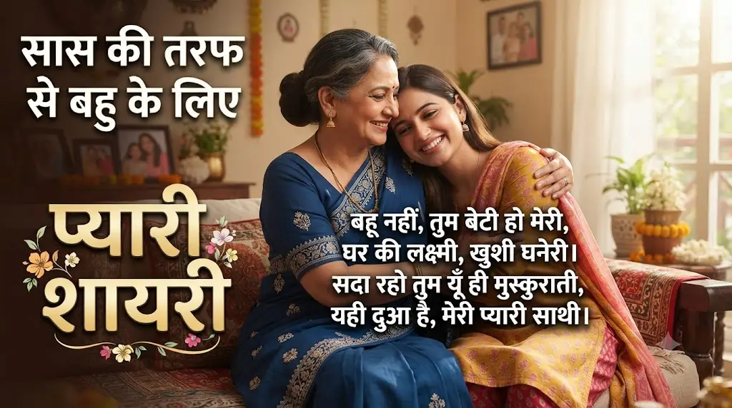 सास की तरफ से बहू के लिए शायरी