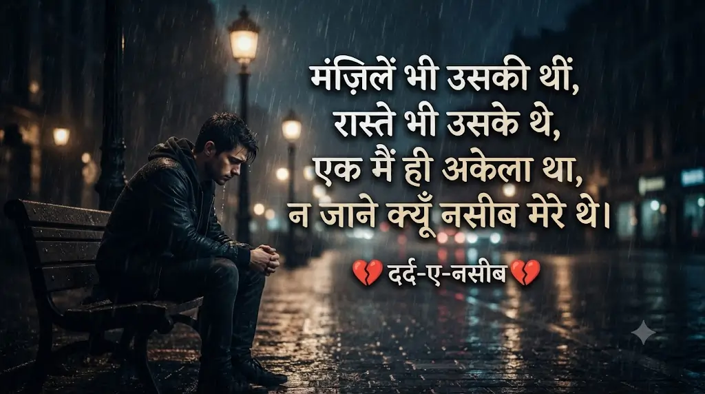 Sad Naseeb Shayari in Hindi