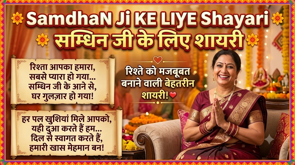 Samdhan Ji Ke Liye Shayari in hindi