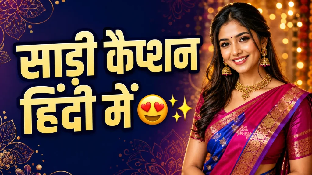 इमोजी के साथ साड़ी के लिए कैप्शन