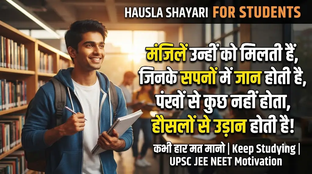 Student के लिए Hausla Shayari