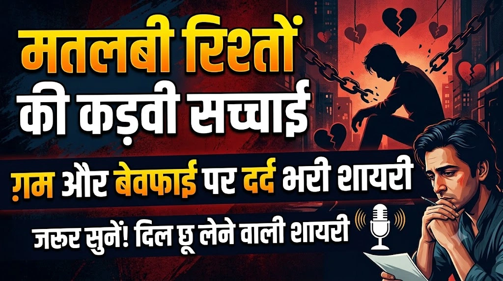 WhatsApp Status के लिए मतलबी रिश्ते शायरी