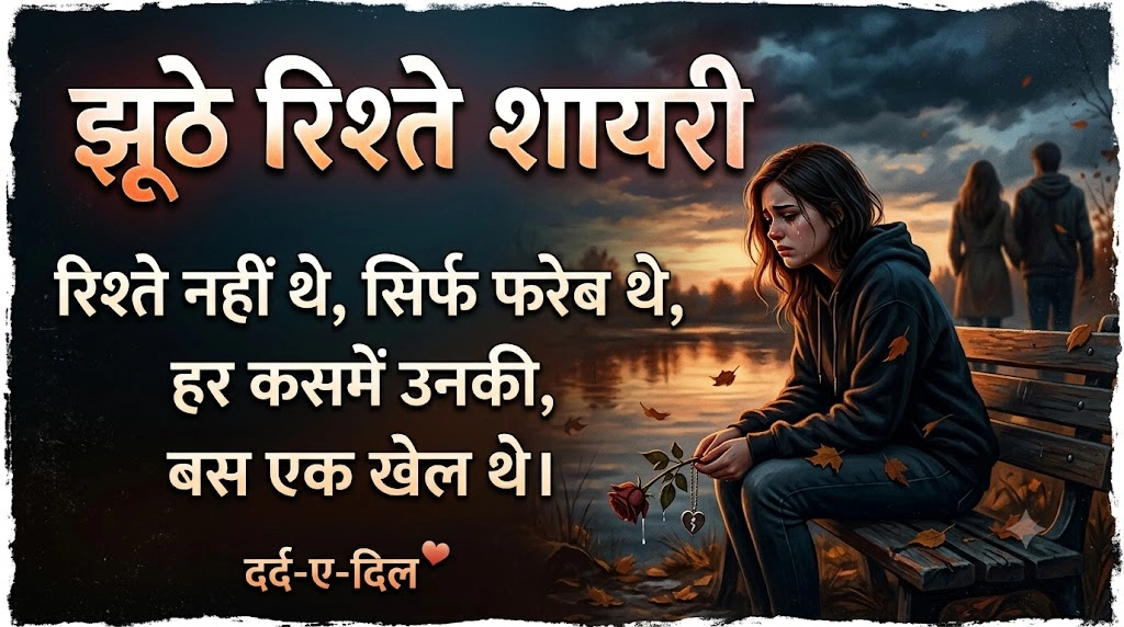 Shayari about fake relationships in Hindi