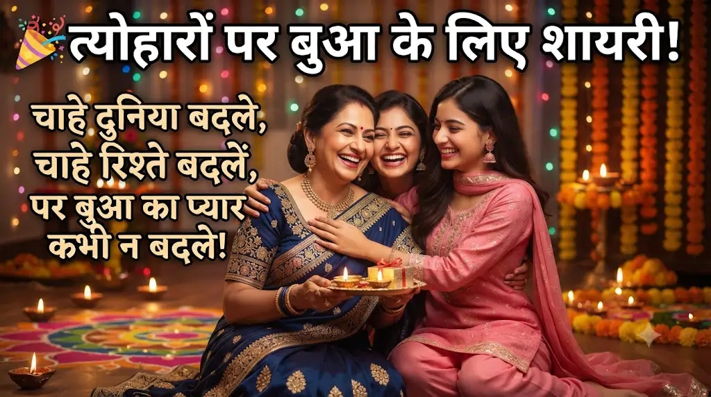 Shayari for Bua (Paternal Aunt) for Festivals