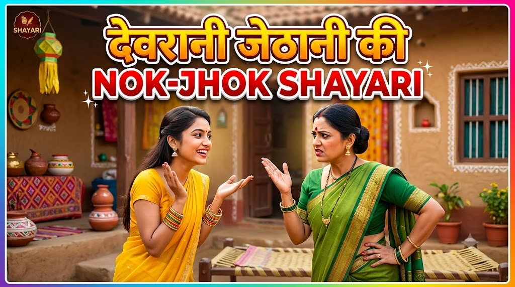 Poetry about the playful banter between a younger and an elder sister-in-law.