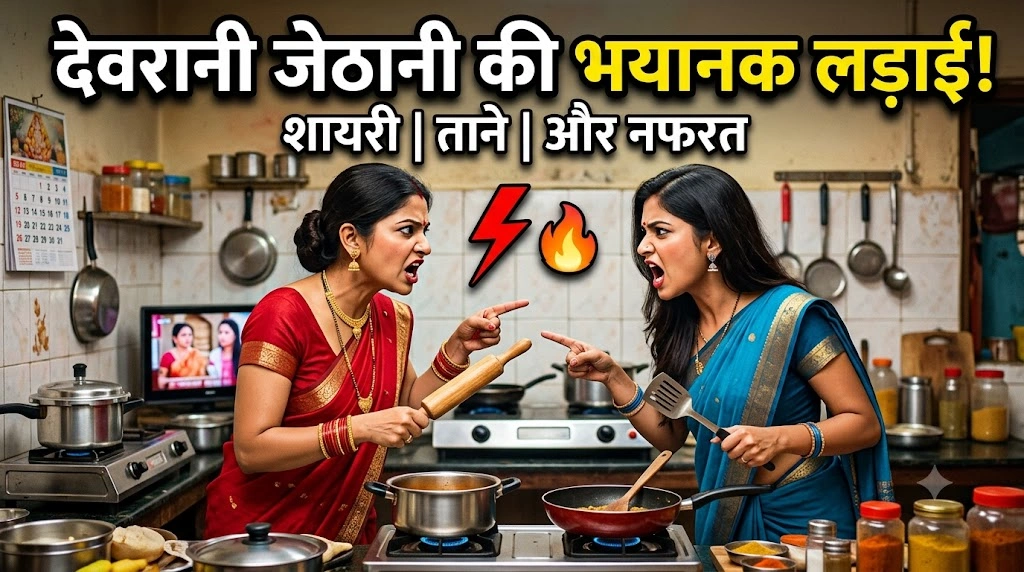 Poetry about the quarrels between a younger and an older sister-in-law.