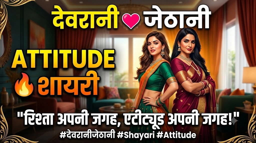 देवरानी भूटानी के लिए एटीट्यूड शायरी