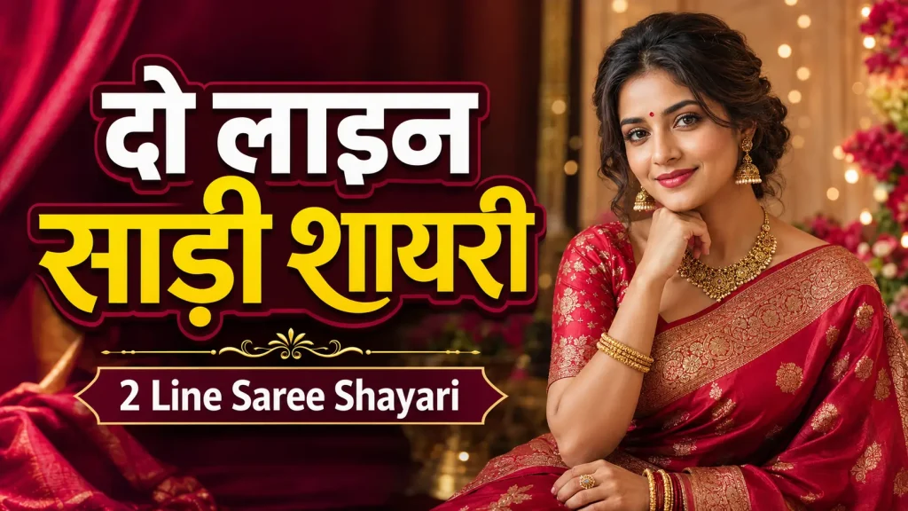 दो लाइन साड़ी शायरी – 2 Line Saree Shayari
