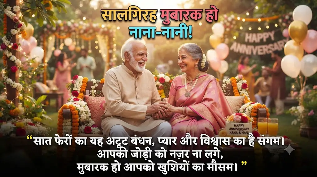Shayari for maternal grandparents' wedding anniversary