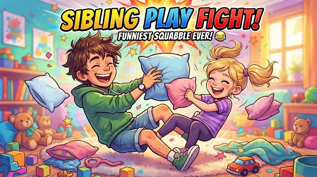 Fun poetry about the playful bickering between siblings.
