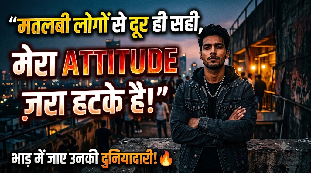 मतलबी लोगों के लिए Attitude Shayari in hindi