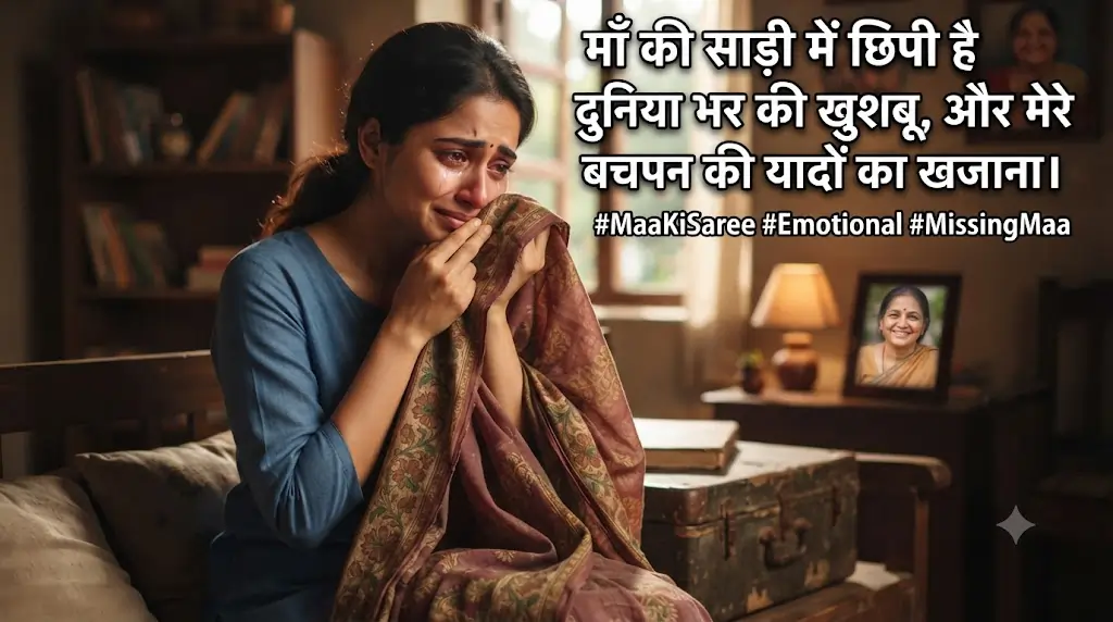माँ की साड़ी पर भावुक शायरी