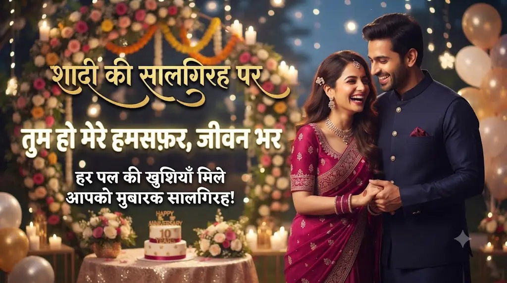 Wedding Anniversary Shayari for Husband and Wife