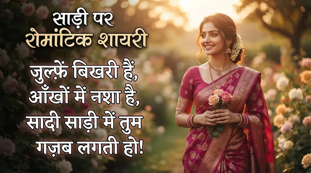 Romantic poetry about a saree