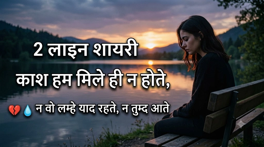 2 Line Kaash Hum Mile Hi Na Hote Shayari in hindi