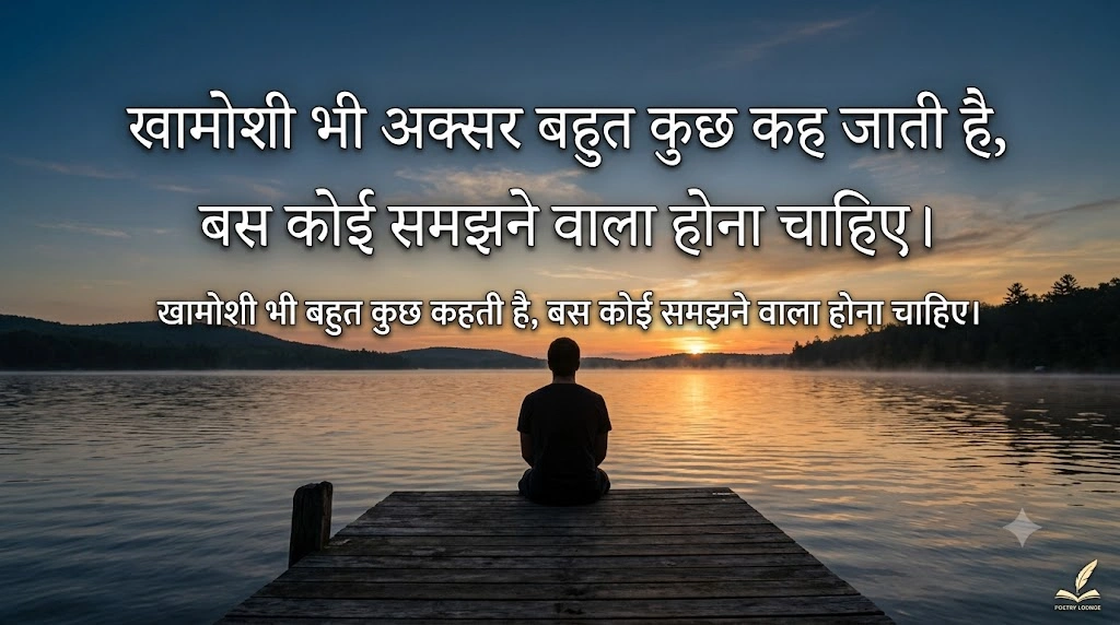 2 Line Khamoshi Shayari in hindi